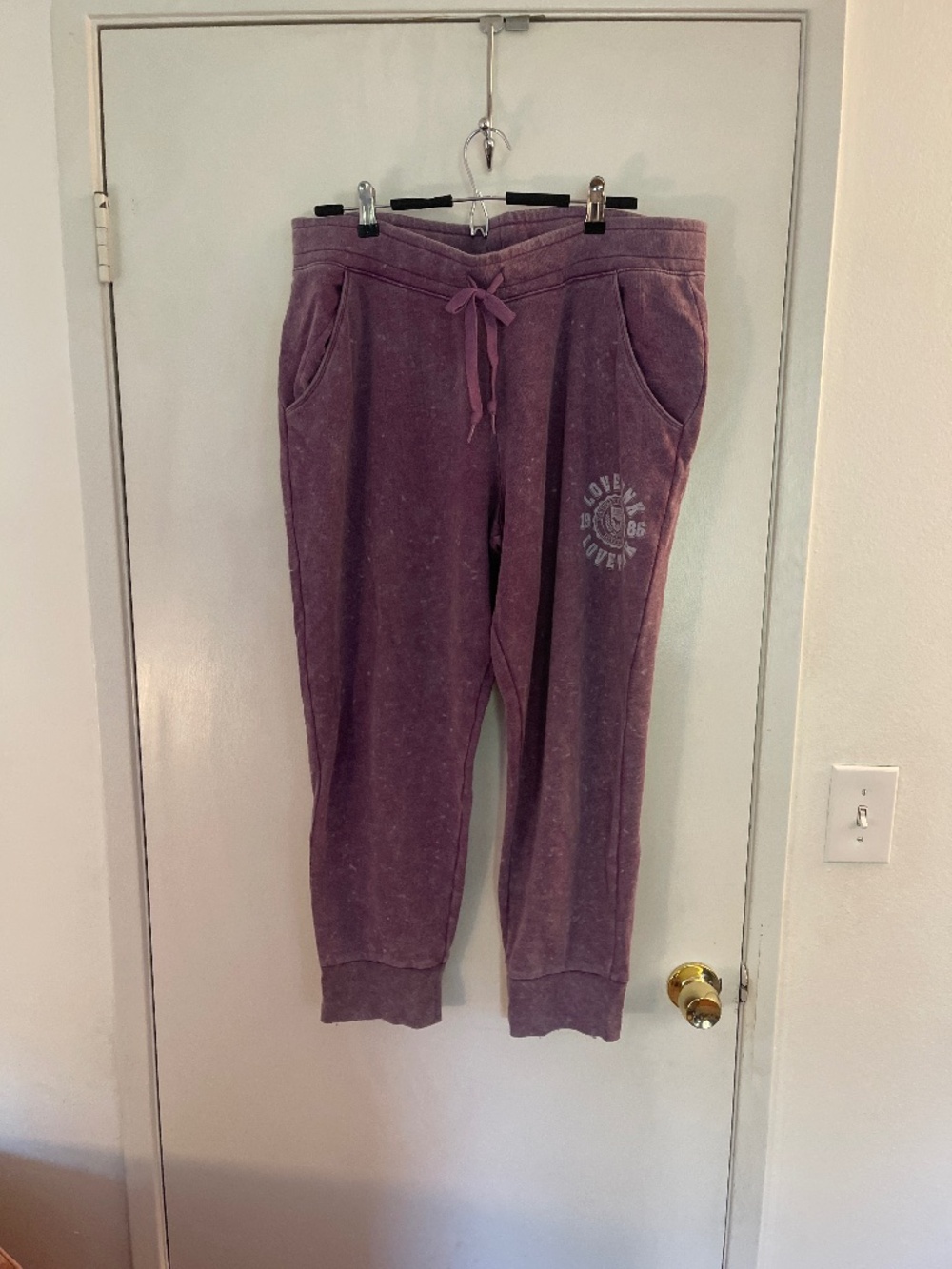 Victoria’s Secret Pink jogger sweatpants size xl purple